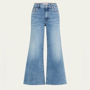 Frame La Palooza Crop Denim Light Blue Wide Leg Jeans Sz 28 Retail: $278